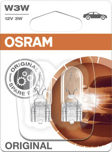 Osram Original W3W 12V 3W, 2 Stück