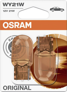 Osram Original Signallampe WY21W 12V 25W gelb, 2 Stück