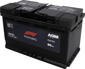 Formula1 Starterbatterie AGM CB780 80Ah 760A Maße: 315x175x190mm