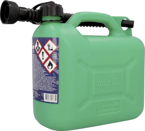 Unitec Benzinkanister 5 Liter Volumen Kunststoff grün