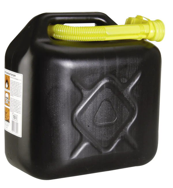 Bild 1 von Unitec Benzinkanister 10 Liter Volumen Kunststoff schwarz