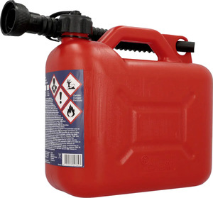 Unitec Benzinkanister 5 Liter Volumen Kunststoff rot