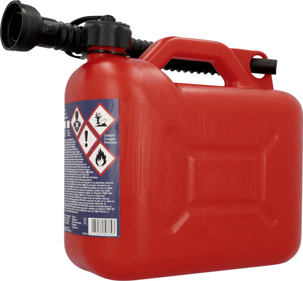 Bild 1 von Unitec Benzinkanister 5 Liter Volumen Kunststoff rot