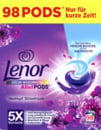 Bild 1 von Lenor Colorwaschmittel All-in-1 Pods Amethyst Blütentraum Vorteilspack 98WL
