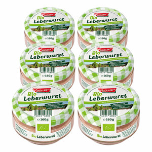 Müller's Bio Leberwurst 160 g, 6er Pack