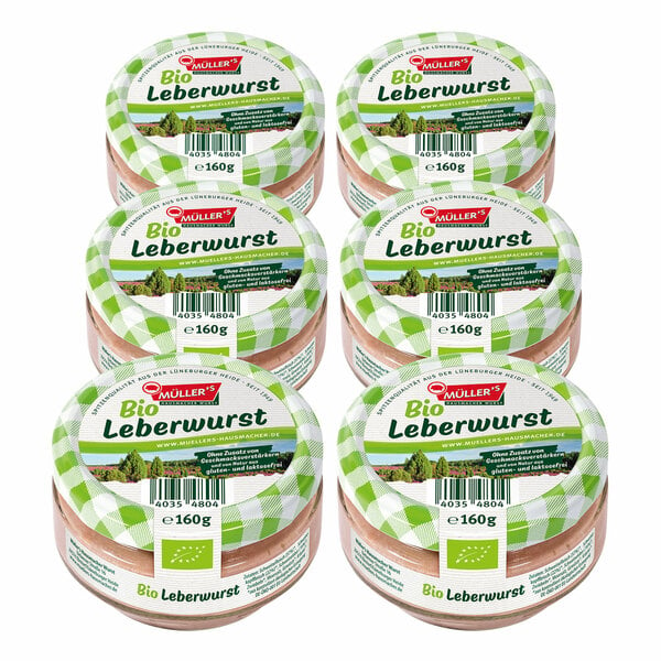 Bild 1 von Müller's Bio Leberwurst 160 g, 6er Pack