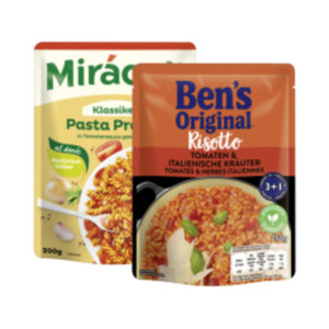 Mirácoli Pasta Pronto oder Ben's Original Reisgerichte