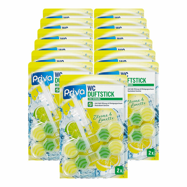 Bild 1 von Priva WC-Powerspüler Zitrone & Limette  2 x 48 g , 13er Pack