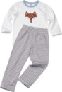 Bild 1 von ALANA Kinder Schlafanzug, Gr. 98, aus Bio-Baumwolle, weiß, braun