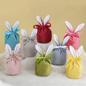 OUSPO Osternest »Osterhasen Taschen,mit Ohren für Kinder Süßigkeiten Geschenktaschen«