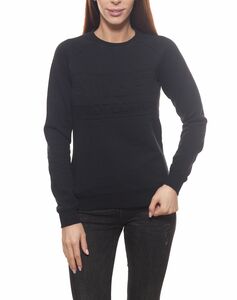 sweet protection Embossed Sweatershirt weicher Damen Langarm-Pullover aus technischem Baumwoll-Mix Schwarz