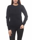 Bild 1 von sweet protection Embossed Sweatershirt weicher Damen Langarm-Pullover aus technischem Baumwoll-Mix Schwarz