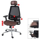 Bild 1 von Bürostuhl MCW-A58, Schreibtischstuhl, Sliding-Funktion Stoff/Textil ISO9001 ~ mandarin/schwarz