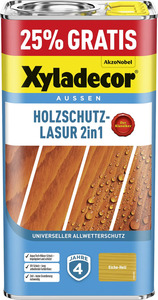 Xyladecor Holzschutzlasur 2in1 4+1L gratis eiche hell Aktionsgebinde 25% Gratis!