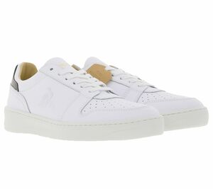 Le Coq Sportif Esthete Echtleder-Schuhe zeitlose Damen Sneaker Made in Portugal Weiß