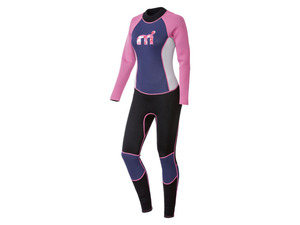 Mistral Damen Neoprenanzug mit Reißverschluss am Rücken, schwarz/lila/pink