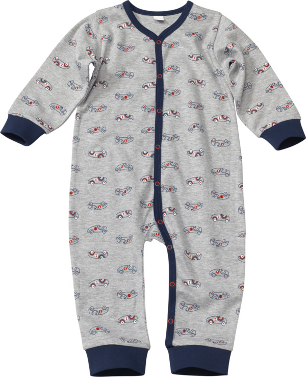 Bild 1 von PUSBLU Kinder Schlafanzug, Gr. 86/92, mit Bio-Baumwolle, grau