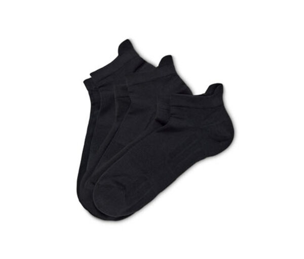 Bild 1 von 3 Paar Unisex-Profi-Laufsocken, schwarz