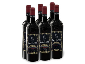 6 x 0,75-l-Flasche Weinpaket Sansibar Deluxe Primitivo di Manduria Reserva DOC trocken, Rotwein
