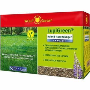 Wolf Garten Hybrid-Rasendünger Langzeit LU-L 55 D/A LupiGreen® 2,5 kg