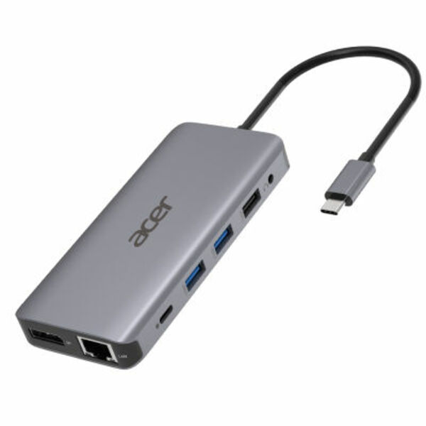 Bild 1 von Acer 12in1 Type C dongle 2 x USB3.2, 2 x USB2.0, 1x SD/TF, 2 x HDMI, 1 x PD, 1 x DP, 1 x RJ45, 1 x 3.5 Audio