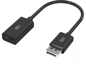 ISY IDP-2000 Display Port HDMI Adapter, Schwarz