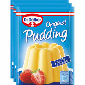 Dr. Oetker 2 x Pudding Vanille, 3er Pack