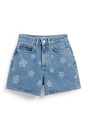 Bild 1 von C&A CLOCKHOUSE-Jeans-Shorts-High Waist-geblümt, Blau, Größe: 44