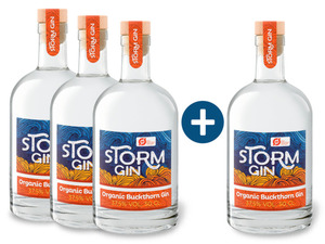 3+1 Paket Storm Gin Bio Sanddorn 37,5% Vol