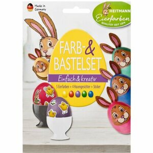 Brauns-Heitmann Eierfarben Farb- und Bastelset mit Maxi 5 Farben