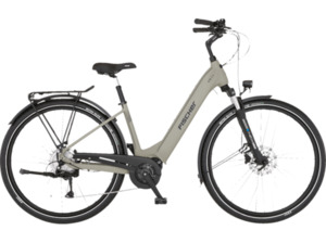 FISCHER Cita 3.3I Citybike (Laufradgröße: 28 Zoll, Rahmenhöhe: 50 cm, Unisex-Rad, 630 Wh, Zementgreige matt​)