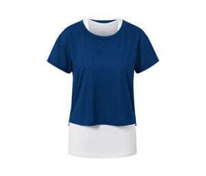 2-in-1-Kurzarm-Sportshirt, royalblau