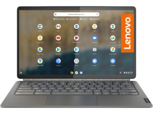 LENOVO IdeaPad Duet 5 Chromebook, Plus Chromebook mit 13,3 Zoll Display, Qualcomm Snapdragon 700 Series Prozessor, 8 GB RAM, 256 eMMC, Adreno GPU, Storm Grey