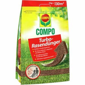 Compo Turbo-Rasendünger 5 kg für einen robusten Rasen