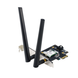 ASUS PCE-AX1800 WiFi-6+Bluetooth PCIe-Karte [Dual-Band, bis zu 1800 Mbit/s, BT 5.2, MU-MIMO, OFDMA]