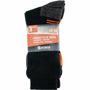 Socke Hardworkers Schwarz-Orange 3 Paar Gr. 39/41