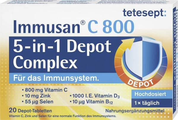 Bild 1 von Tetesept Immusan C 800 5-in1 Depot Complex Tabletten