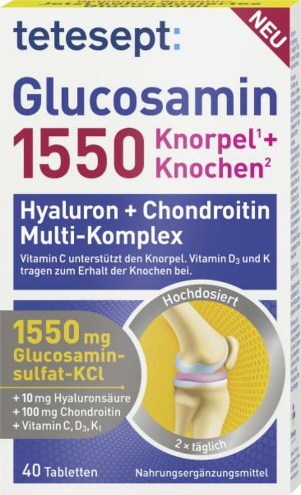 Bild 1 von Tetesept Glucosamin 1550 Knorpel + Knochen