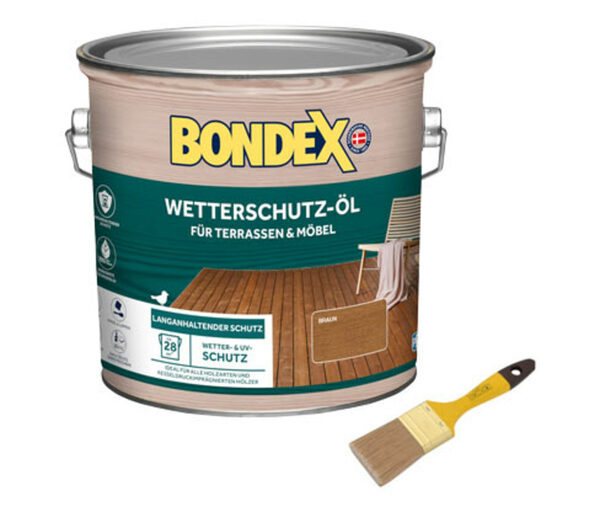 Bild 1 von Bondex Wetterschutz-Öl, 2,5 l, braun