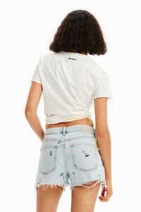 Jeans-Shorts Stickereien