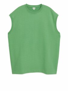 Arket Oversized-Sweatshirt-Pullunder Hellgrün, Sweatshirts in Größe L. Farbe: Bright green