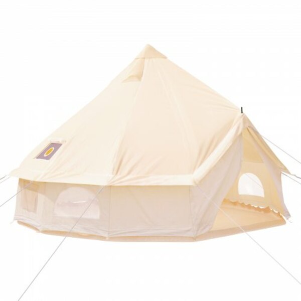 Bild 1 von VEVOR 5m Glockenzelt Outdoor-Glamping Canvas-Zelt Baumwolle Tipi Zelt für Camping Waterproof für Familien Camping Outdoor Hunting für alle Jahreszeiten