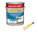 Bild 1 von Bondex Wetterschutz-Farbe, 3,0 l, inkl. Flachpinsel, weiß