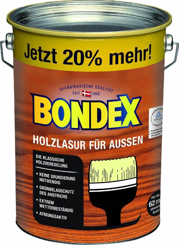 Bild 1 von Bondex Holzlasur für Außen  4,8 l, eiche-hell