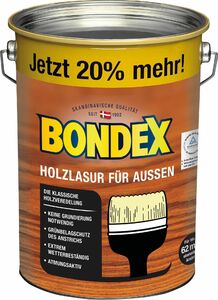 Bondex Holzlasur für Außen  4,8 l, nussbaum