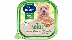 Pet Bistro Bio Hundenassfutter - Pastete Reich an Huhn mit Karotten