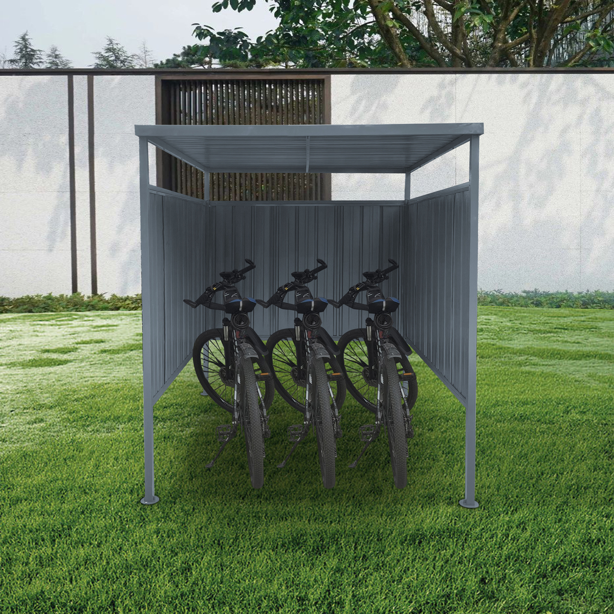 HC Garten & Freizeit Fahrrad und Raucherunterstand Anthrazit von