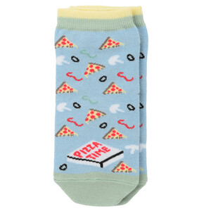 1 Paar Damen Sneaker-Socken mit Pizza-Motiven