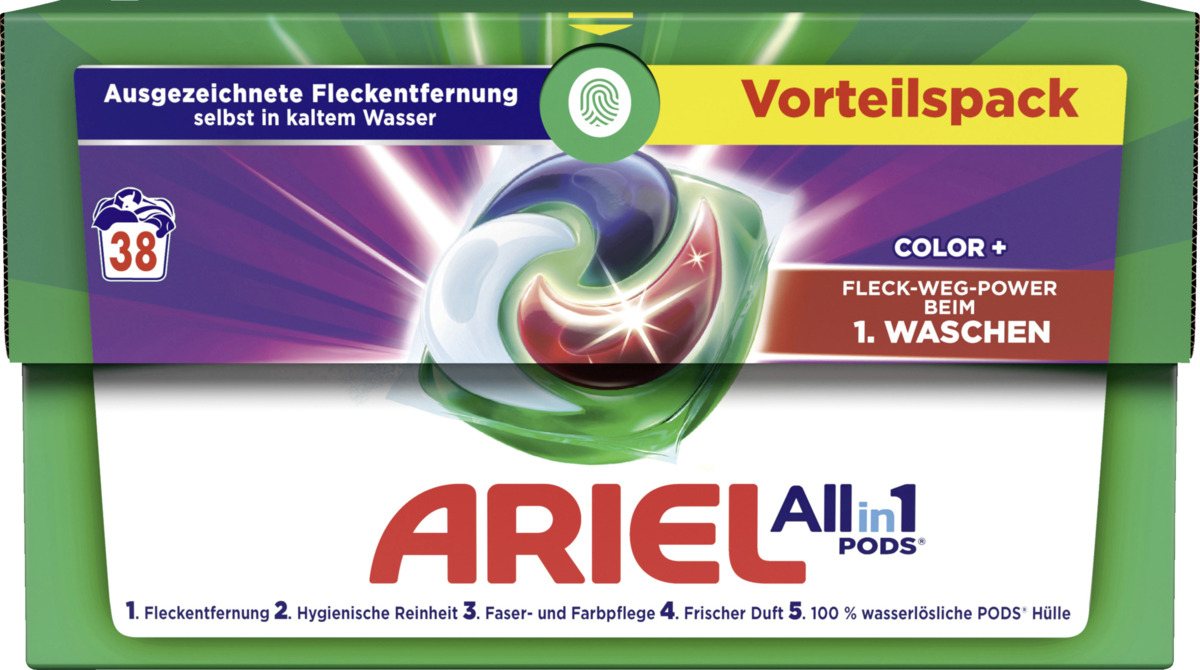 Bild 1 von Ariel All-in-1 Pods Colorwaschmittel Vorteilspack 38WL