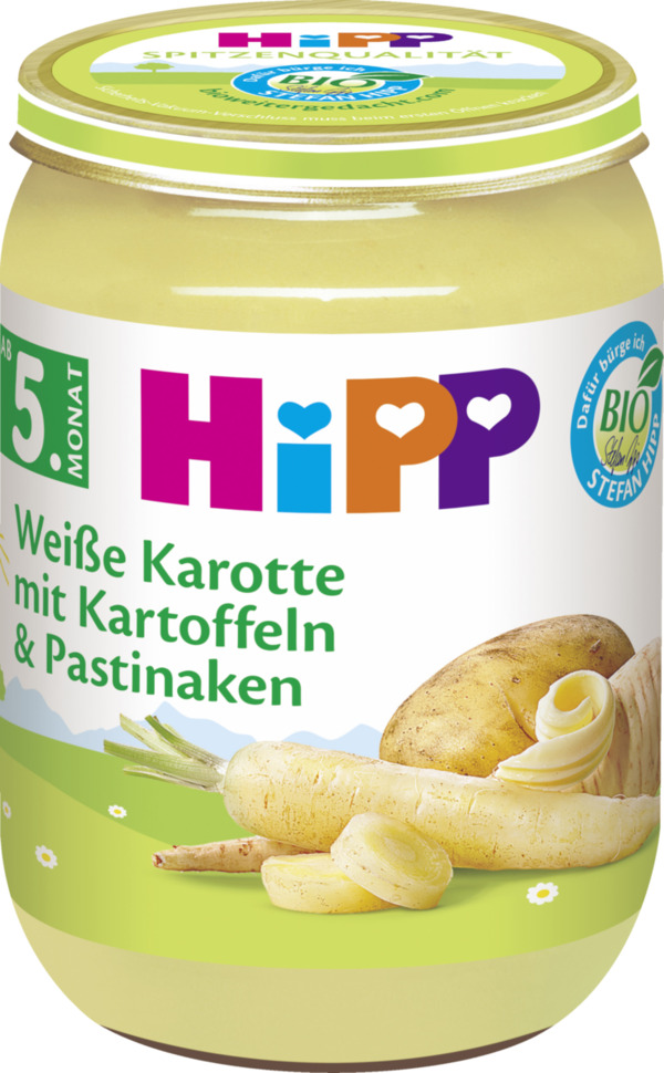 Bild 1 von HiPP Bio Menü Weiße Karotte mit Kartoffeln & Pastinaken 0.50 EUR/100 g (6 x 190.00g)